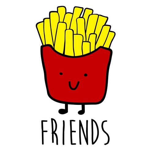 Obrázek produktu Pánské tričko 2/2 Best Friends - Friends Hranolky