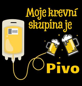 Obrázek 2 produktu Pánské tričko Moje krevní skupina je pivo