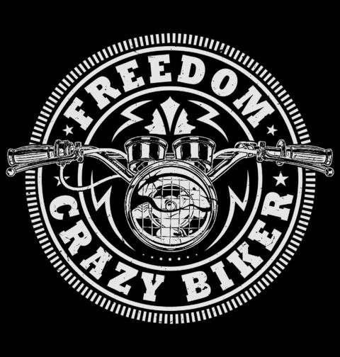 Obrázek produktu Pánské tričko Šílený motorkář Freedom Crazy Biker