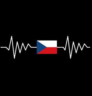 Obrázek 2 produktu Dámské tričko Kardiogram a Česká vlajka