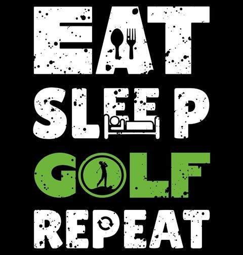 Obrázek produktu Pánské tričko Jez Spi Hraj Golf Opakuj Eat Sleep Golf Repeat