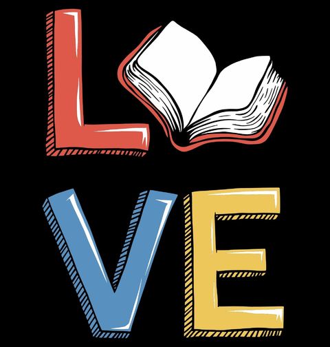 Obrázek produktu Dámské tričko Láska v knihách LOVE Books