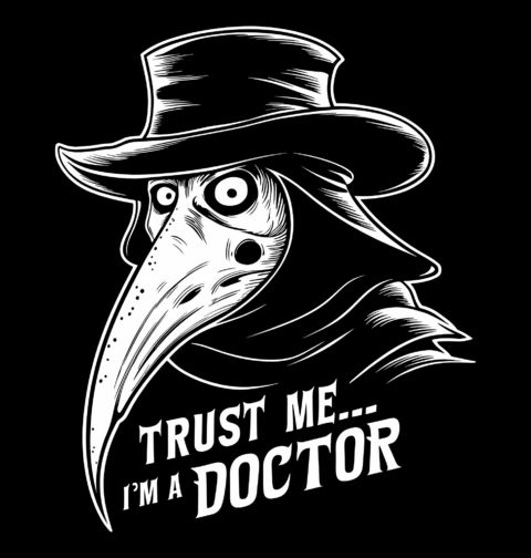 Obrázek produktu Pánská mikina Morový Doktor Plague Doctor Trust Me, I’m a Doctor