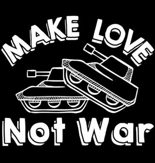 Obrázek 2 produktu Pánské tričko Make Love Not War Láska s tanky