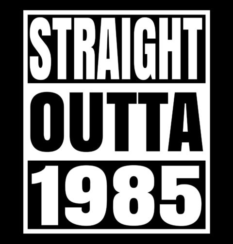 Obrázek produktu Pánská mikina Přímo z roku 1985 Straight Outta 
