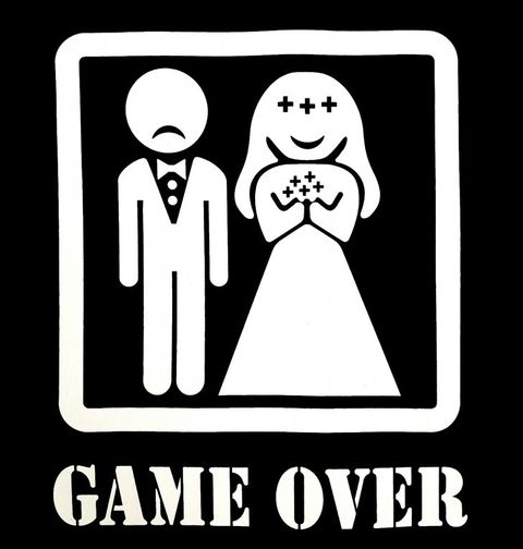Obrázek produktu Pánské tričko Game Over Manželství = Konec hry