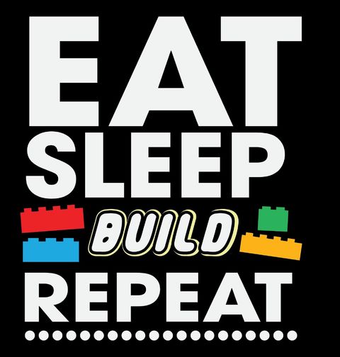 Obrázek produktu Pánské tričko Jez Spi Stav Opakuj Eat Sleep Build Repeat