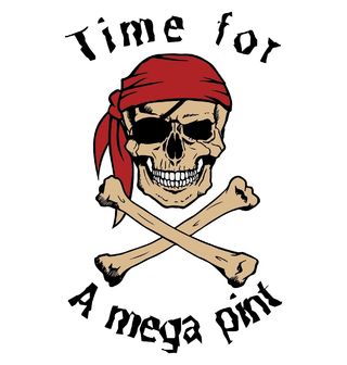 Obrázek 2 produktu Pánské tričko Pirátská Párty Time for a mega pint
