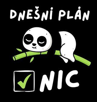 Obrázek 2 produktu Dětské tričko Líná Panda Dnešní plán: Nic