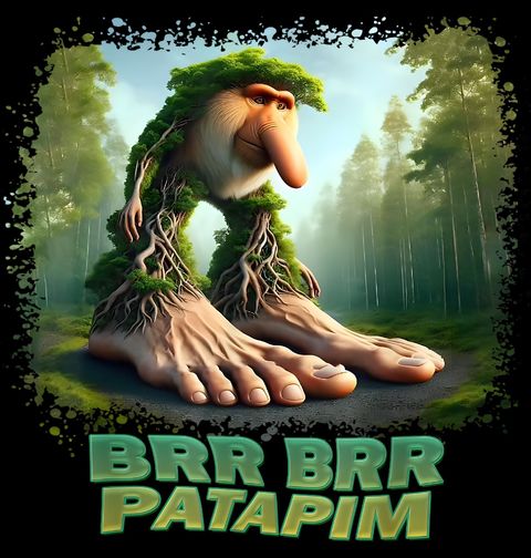 Obrázek produktu Pánská mikina Lesní Brr Brr Patapim Italský Brainrot
