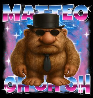 Obrázek 2 produktu Dámské tričko Italský Brainrot Matteo Oh Oh Oh