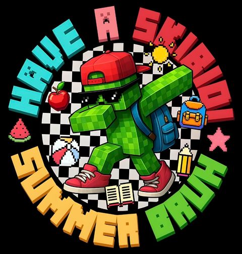 Obrázek produktu Pánské tričko Have a Skibidi Summer Bruh Minecraft