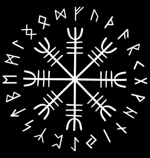 Obrázek produktu Pánské tričko Přilba hrůzy Aegishjalmur Helm of Awe