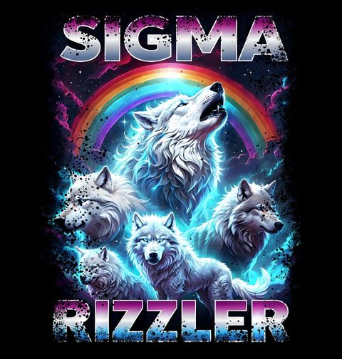 Obrázek produktu Pánské tričko Vlčí Sigma Rizzler