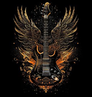 Obrázek 2 produktu Pánské tričko Rocková Kytara s Křídly