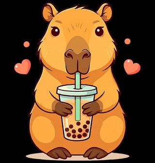 Obrázek 2 produktu Dámské tričko Kapybara s Bubble Tea