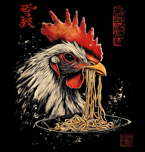 Obrázek produktu Dětské tričko Japonský Kohout a Ramen