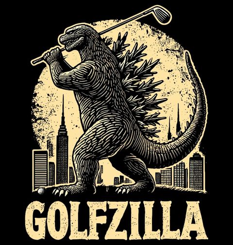Obrázek produktu Dětské tričko Golfzilla odpaluje Godzilla