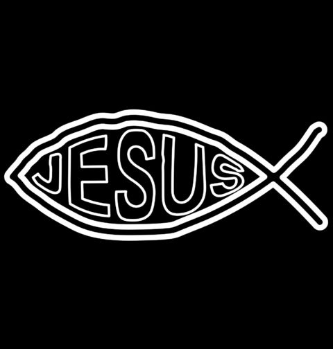 Obrázek produktu Pánská mikina JESUS Ichthys Christian Fish
