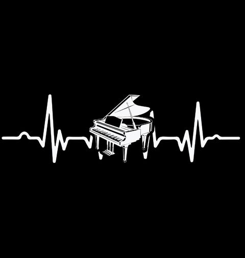 Obrázek produktu Dámské tričko Kardiogram a Piano