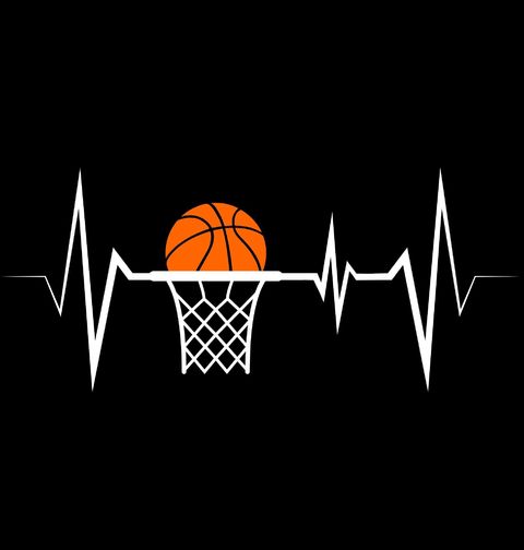 Obrázek produktu Pánské tričko Kardiogram a Basketbalový Koš