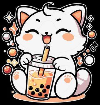 Obrázek 2 produktu Pánská mikina Kawaii Kočka s Bubble Tea