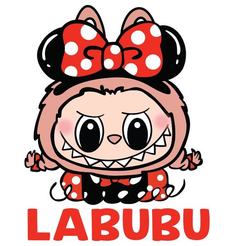 Obrázek produktu Pánské tričko Červený Labubu s Mašlí