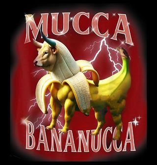 Obrázek 2 produktu Pánská mikina Italský Brainrot Mucca Bananucca