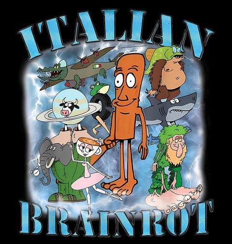 Obrázek produktu Dámské tričko Kreslené Postavičky Italian Brainrot
