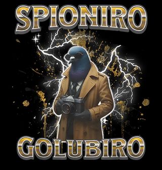 Obrázek 2 produktu Pánská mikina Noční Mise Holuba Spioniro Golubiro Italský Brainrot
