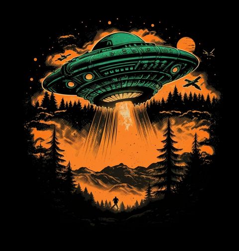 Obrázek produktu Dámské tričko Les pod palbou UFO invaze