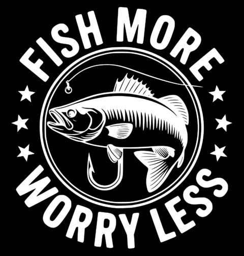 Obrázek produktu Pánské tričko Víc rybař! Míň se stresuj! Fish More Worry Less