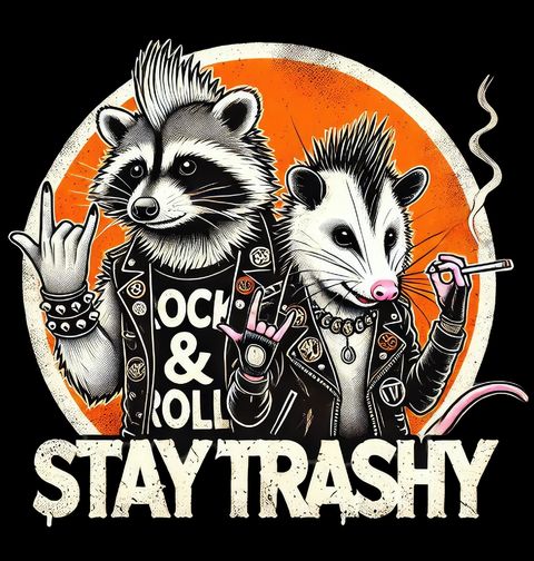 Obrázek produktu Pánská mikina Pankáči Mýval a Vačice Stay Trashy