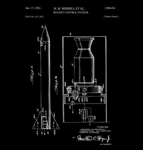 Obrázek produktu Dětské tričko Raketa Patent H. W. Merrill