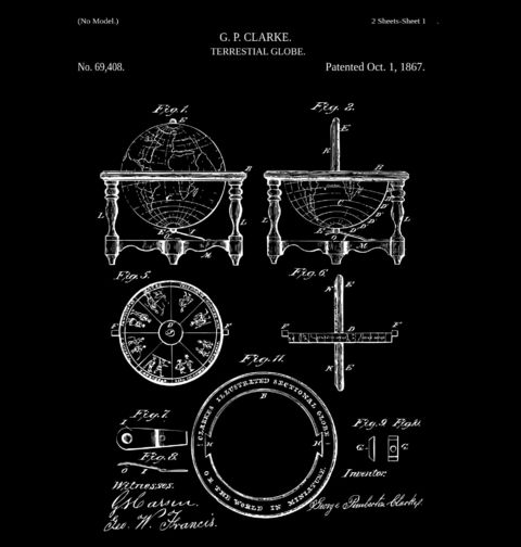 Obrázek produktu Dámské tričko Globus Patent G. P. Clarke