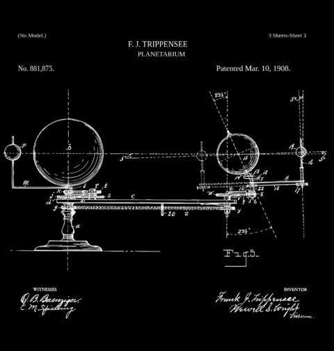 Obrázek produktu Pánské tričko Planetárium Patent F. J. Trippensee