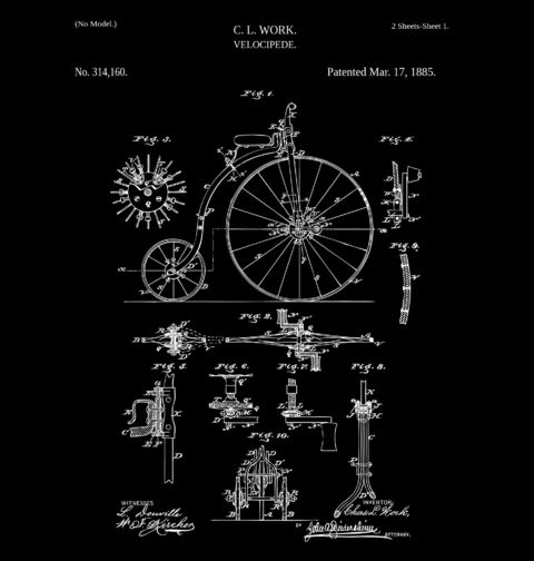 Obrázek produktu Pánské tričko Velocipéd Patent C. L. Work