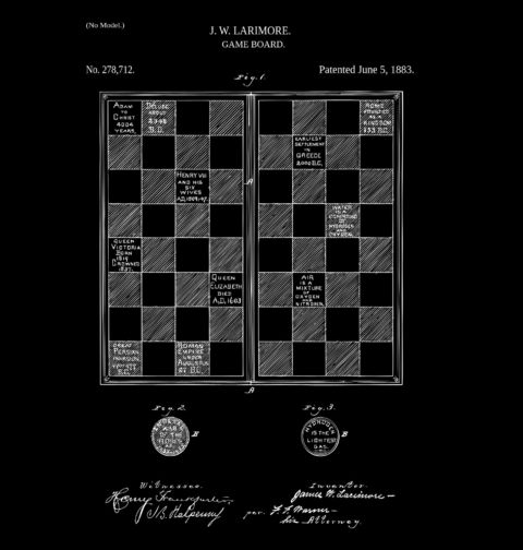 Obrázek produktu Dámské tričko Herní deska Patent J. W. Larimore