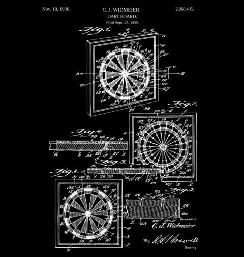 Obrázek produktu Dětské tričko Šipkový terč Patent C. J. Widmeier