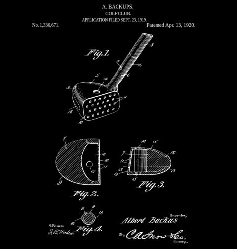 Obrázek produktu Pánské tričko Golfová Hůl Patent A. Backus