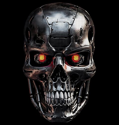 Obrázek produktu Dámské tričko Lebka z Kovu T-800