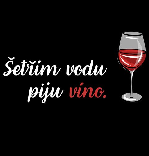 Obrázek produktu Pánské tričko Šetřím vodu piju víno