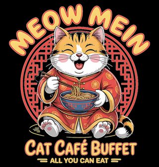 Obrázek 2 produktu Pánské tričko Ramen Kočka v Kimonu Meow Mein