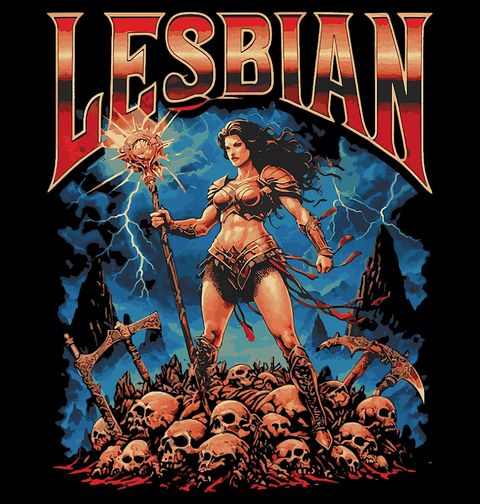 Obrázek produktu Pánská mikina Lesbická Válečnice Lesbian Warrior