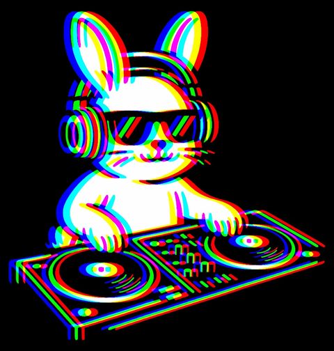 Obrázek produktu Pánské tričko DJ Králík Glitch Bunny