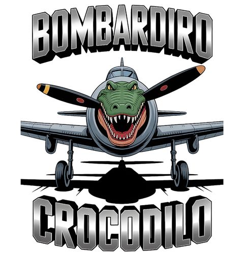 Obrázek produktu Dámské tričko Vzlet bombardéru Bombardiro Crocodilo