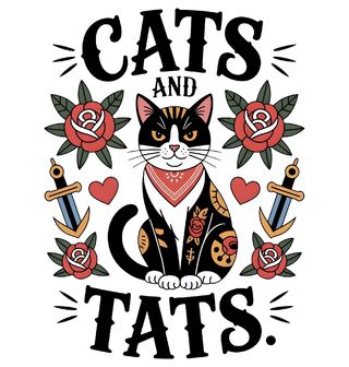 Obrázek 2 produktu Pánské tričko Kočka s Tetováním Cats and Tats