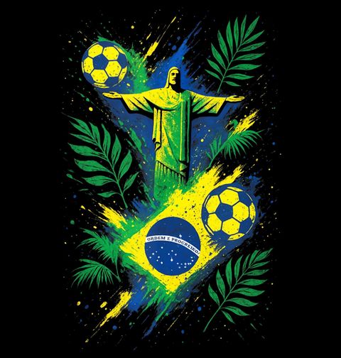 Obrázek produktu Dámské tričko Brazilská Socha Spasitele Fotbalu
