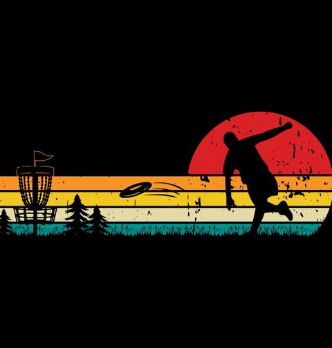 Obrázek produktu Dětské tričko Vintage Hráč Discgolfu