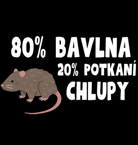 Obrázek produktu Pánské tričko 80 % Bavlna, 20 % Potkaní Chlupy